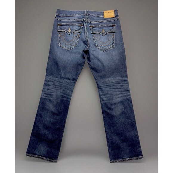 True Religion Ricky With Flap Men's Straigh Leg Denim Jeans Size 36x32 - Picture 1 of 12